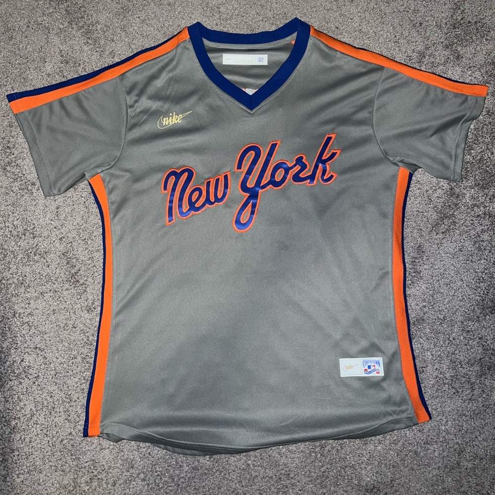 Brand New New York Mets Throwback Jacob deGrom #48 Cooperstown Collection